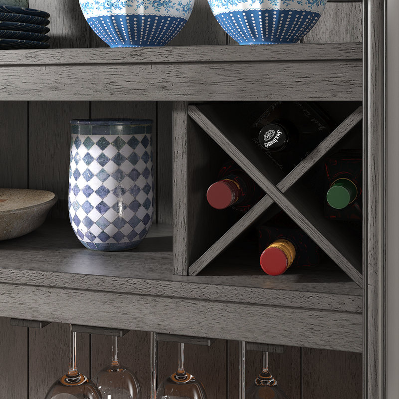 Kingstown Home Raber 51'' Solid Wood Sideboard with Bar Hutch & Reviews